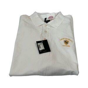Xavier University Louisiana Mens White Polo Shirt Size L Vintage NWT